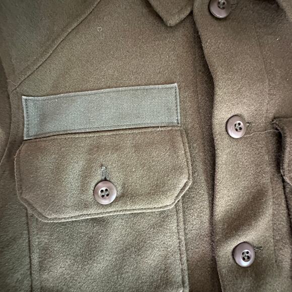 Vintage Army Cold Weather Field Shirt XS Green USA 1970s Wool Jacket EUC - Picture 9 of 10